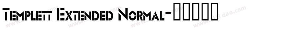 Templett Extended Normal字体转换